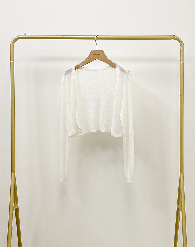 SHEER SOLID LONG SLEEVE OUTERWEAR