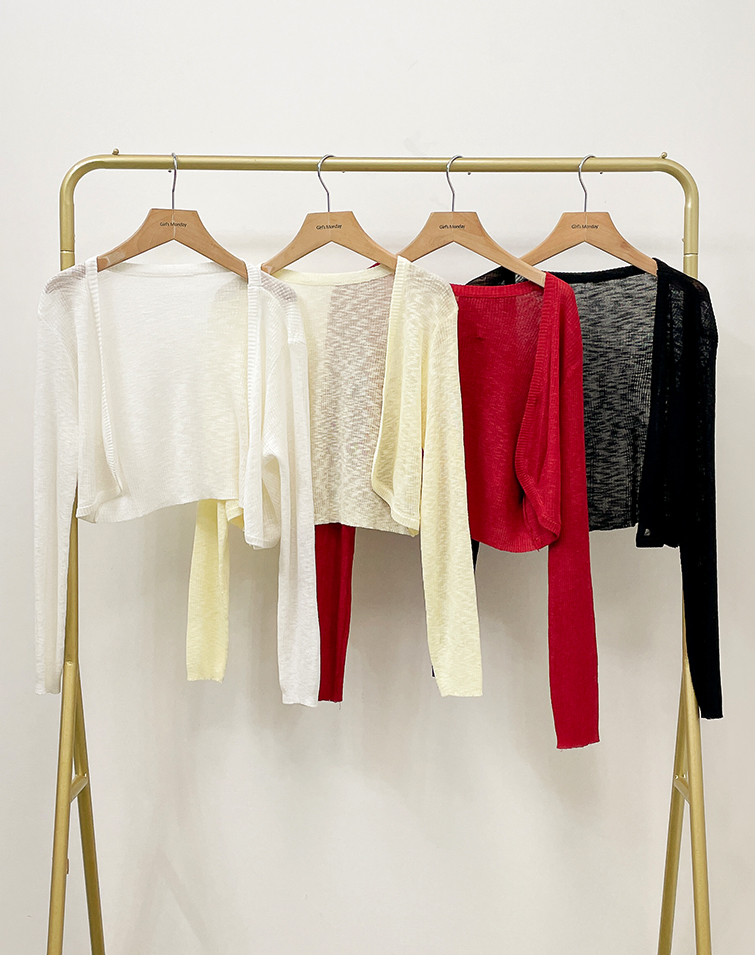 SHEER SOLID LONG SLEEVE OUTERWEAR