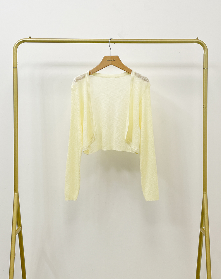 SHEER SOLID LONG SLEEVE OUTERWEAR