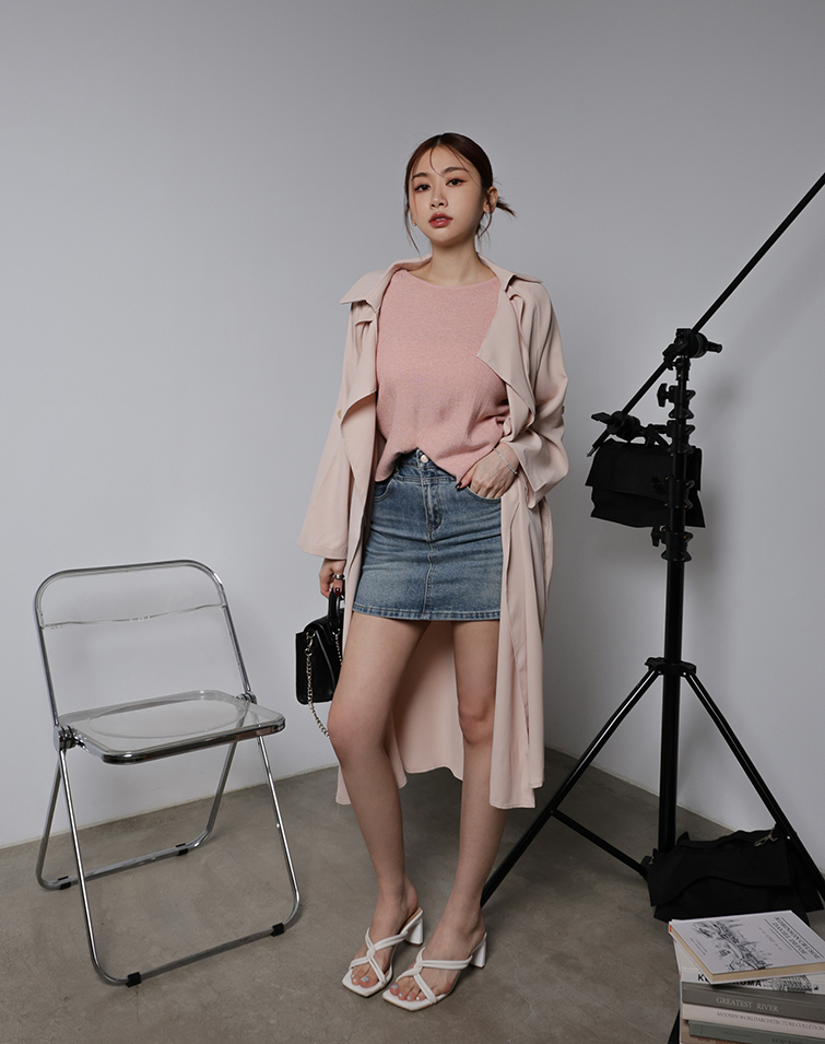 LAPEL COLLAR LONG BLAZER