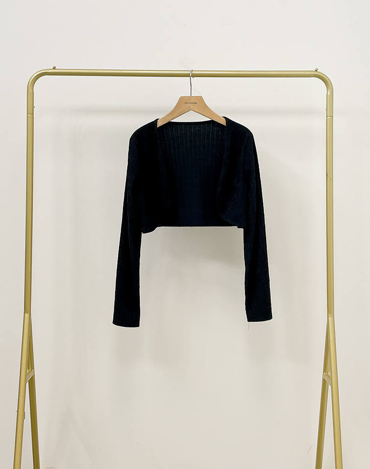 FASHIONABLE 3D RIPPLED LONG-SLEEVE COVER-UP