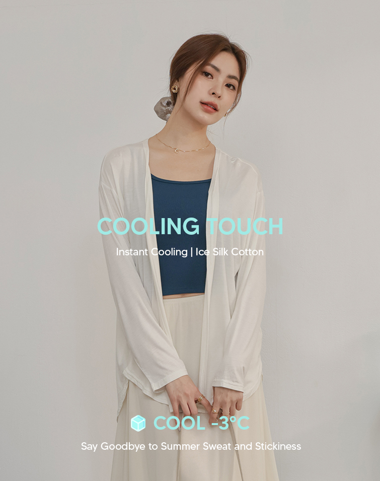 MIT ICE-TOUCH SHEER CARDIGAN