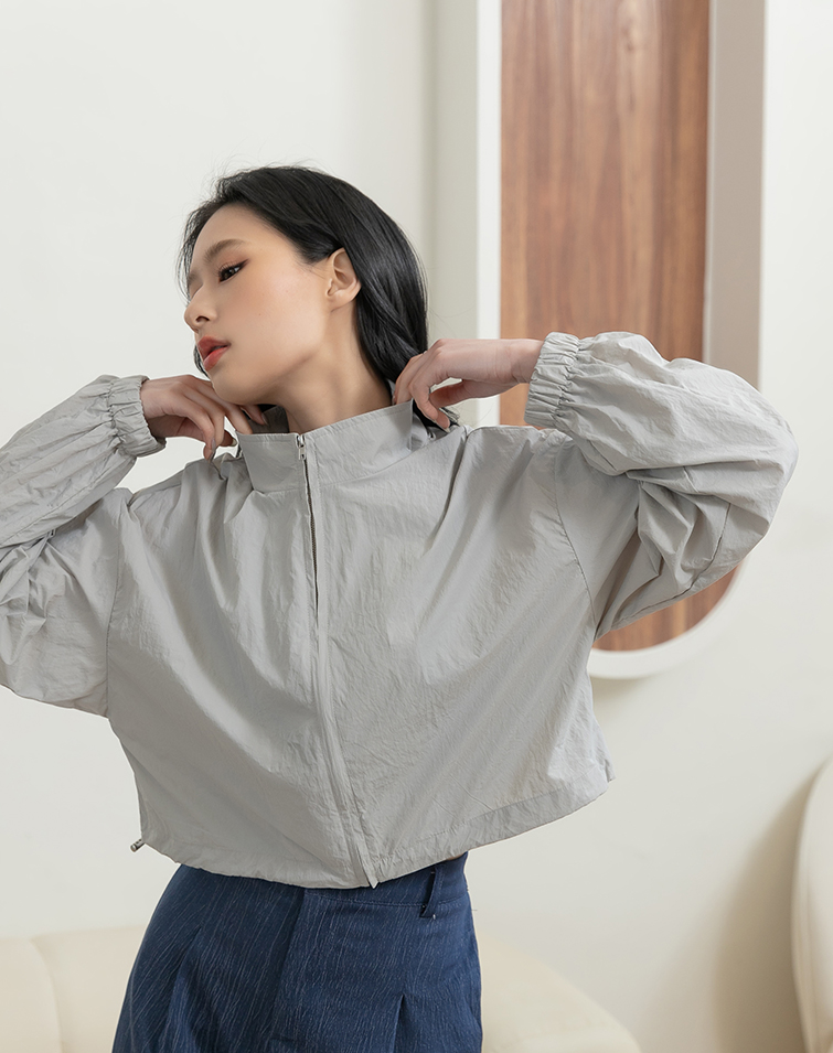 LIGHTWEIGHT CUFFED SLEEVE BASIC JACKET