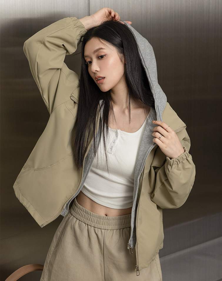 EAVY DUTY 2-PIECE HOODED ZIP JACKET