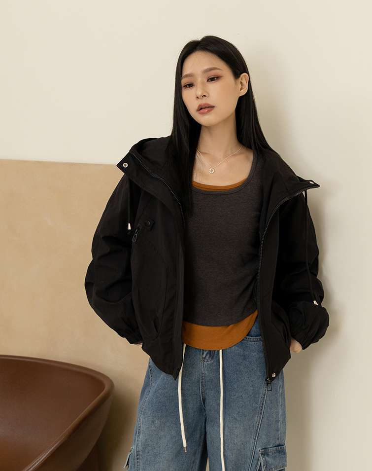 HOODED CAPE TRENCH COAT
