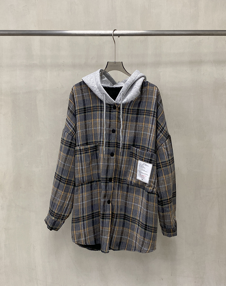 GRAPHIC CHECK HOODIE