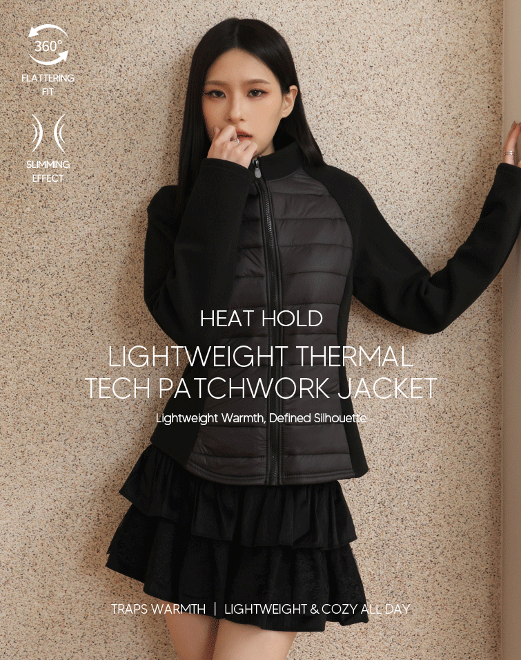 SLIM-FIT PANELLED LIGHT PUFFER JACKET
