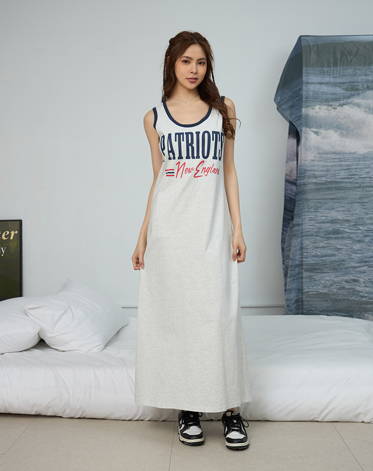 AMERICAN STYLE LETTERING TANK DRESS