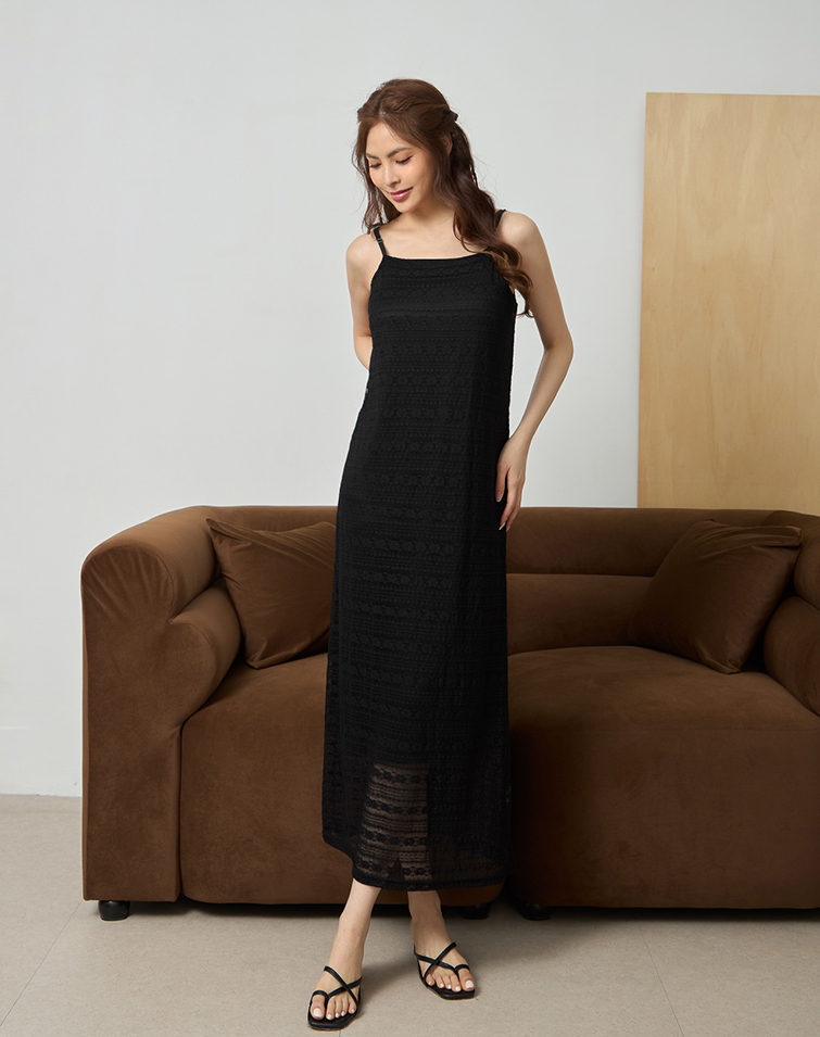 ELEGANT 3D FLORAL CAMI DRESS