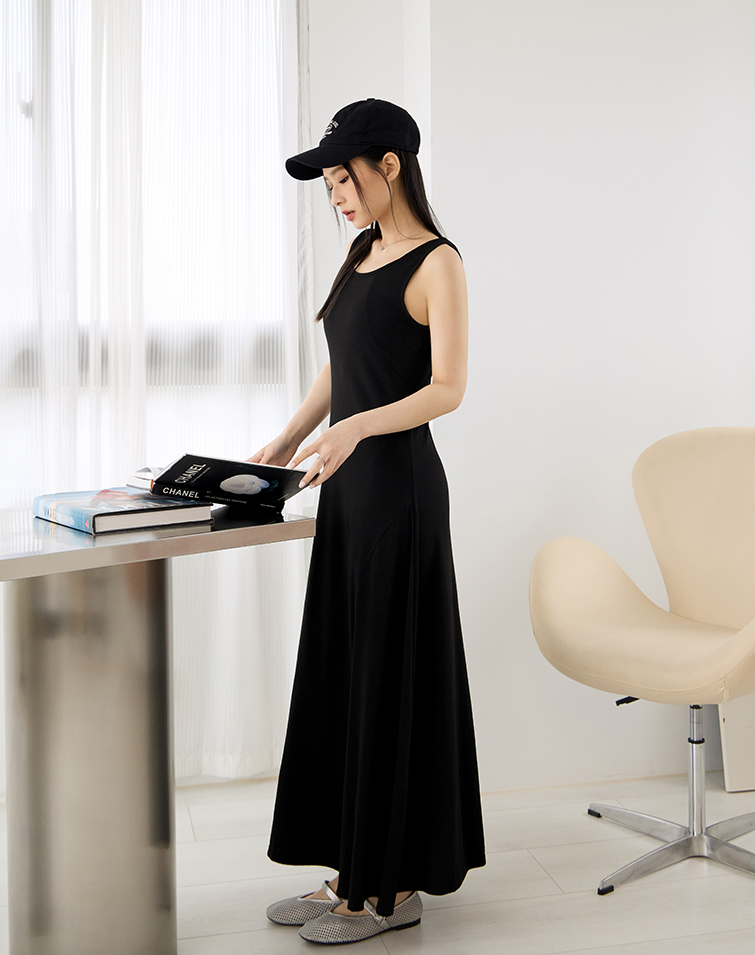 MIT SLIM FIT SPLIT LONG DRESS