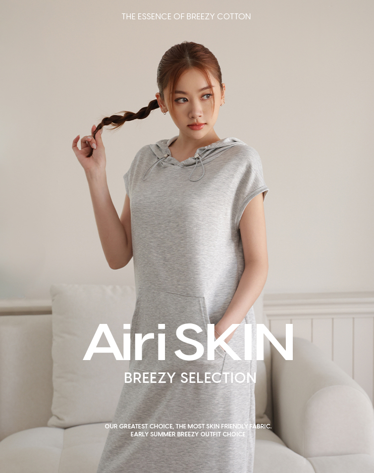 MIT FEATHERLIGHT  COTTON CASUAL HOODED LONG DRESS