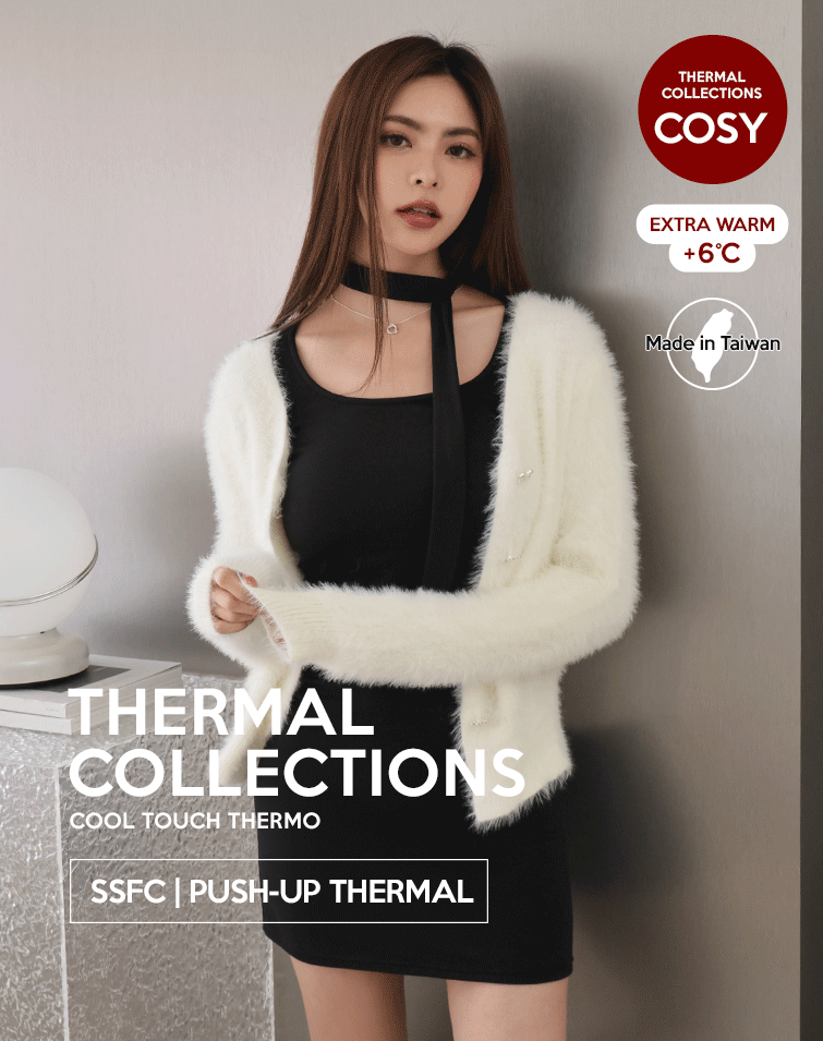 MIT SLIMMING U-NECK THERMAL DRESS