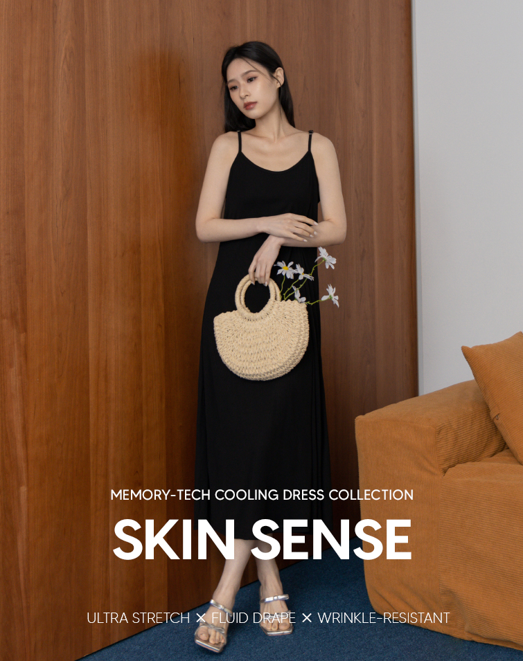 SOFT-FEEL FINE-RIB KNOTTED TANK DRESS