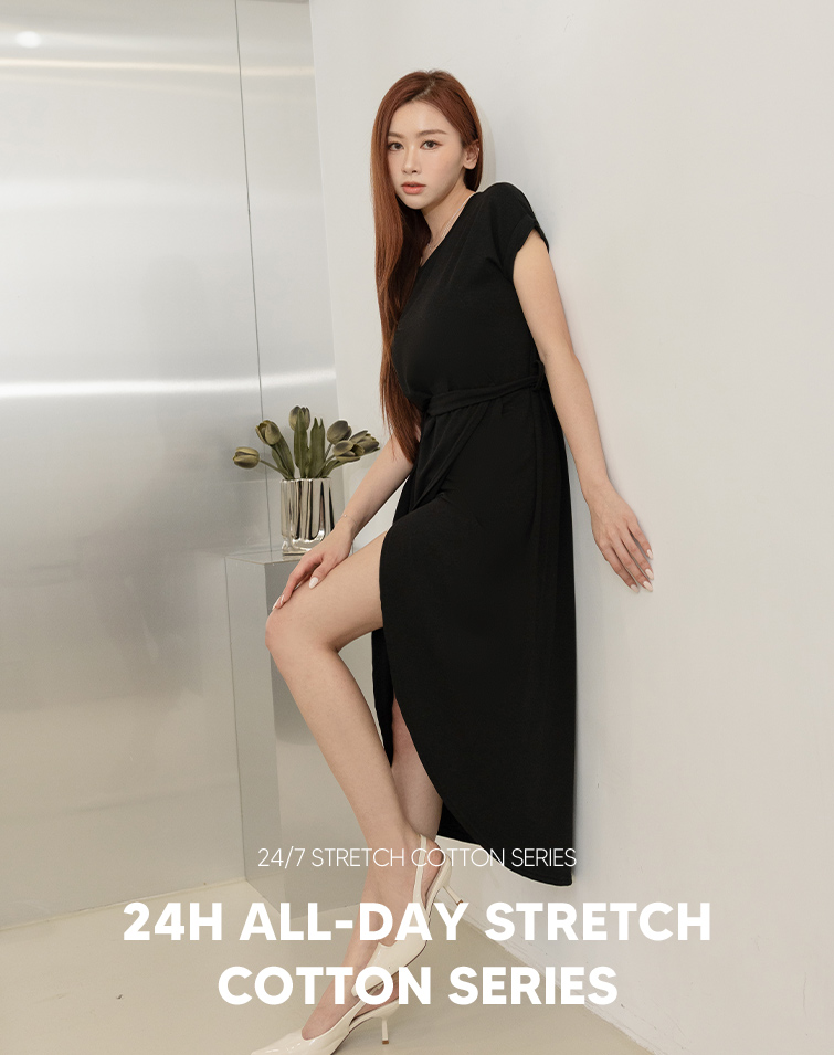 MIT RIBBED CROSS SLIM MAXI DRESS