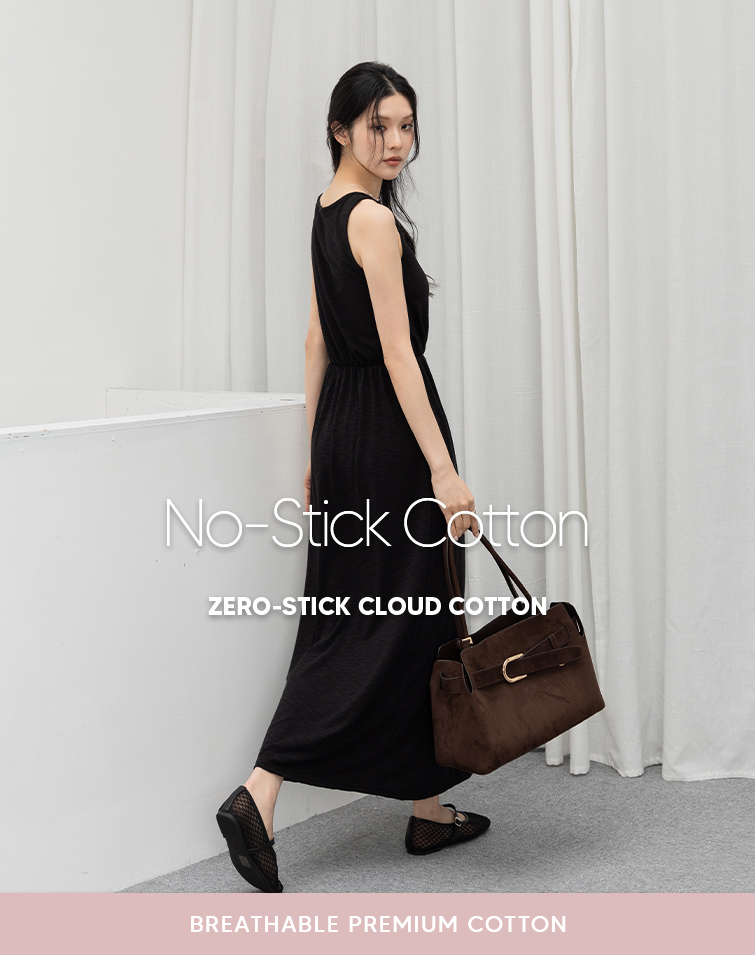 MIT CLOUDY CINCHED U-NECK MAXI