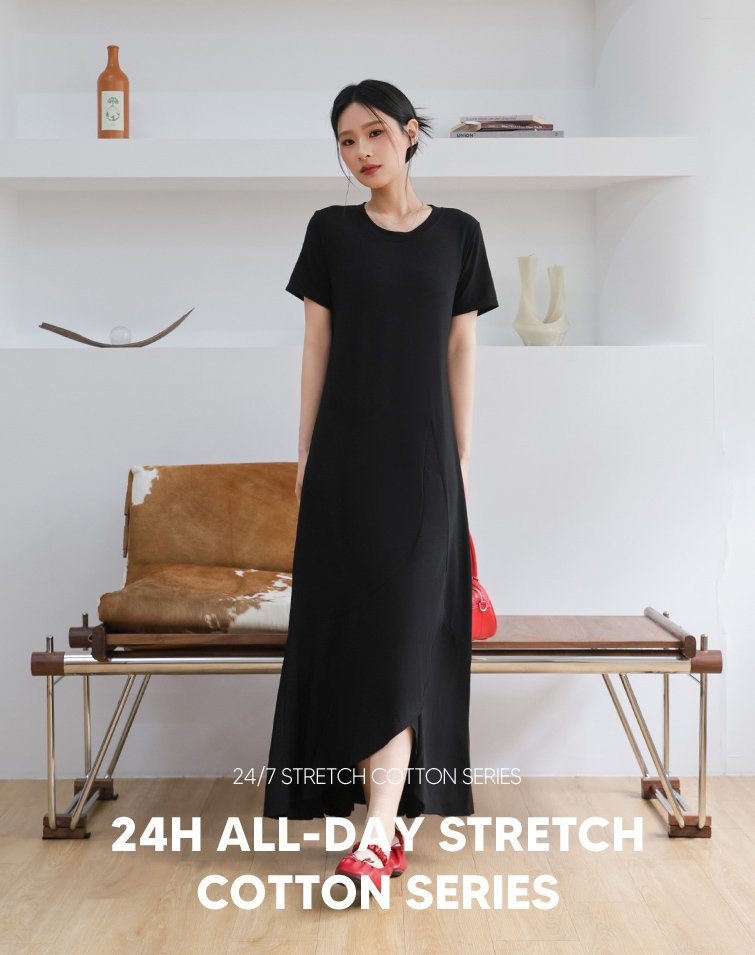 MIT V-LINE RUFFLE MAXI