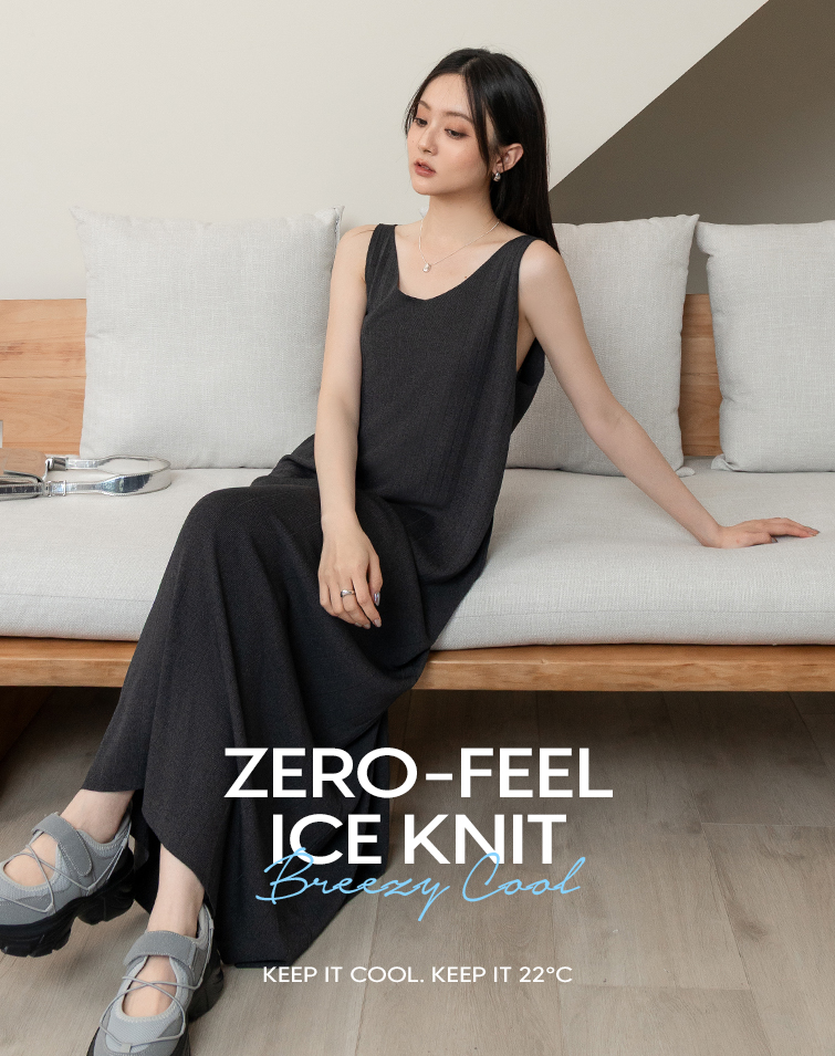 COOLING RIBBED MAXI DRESS