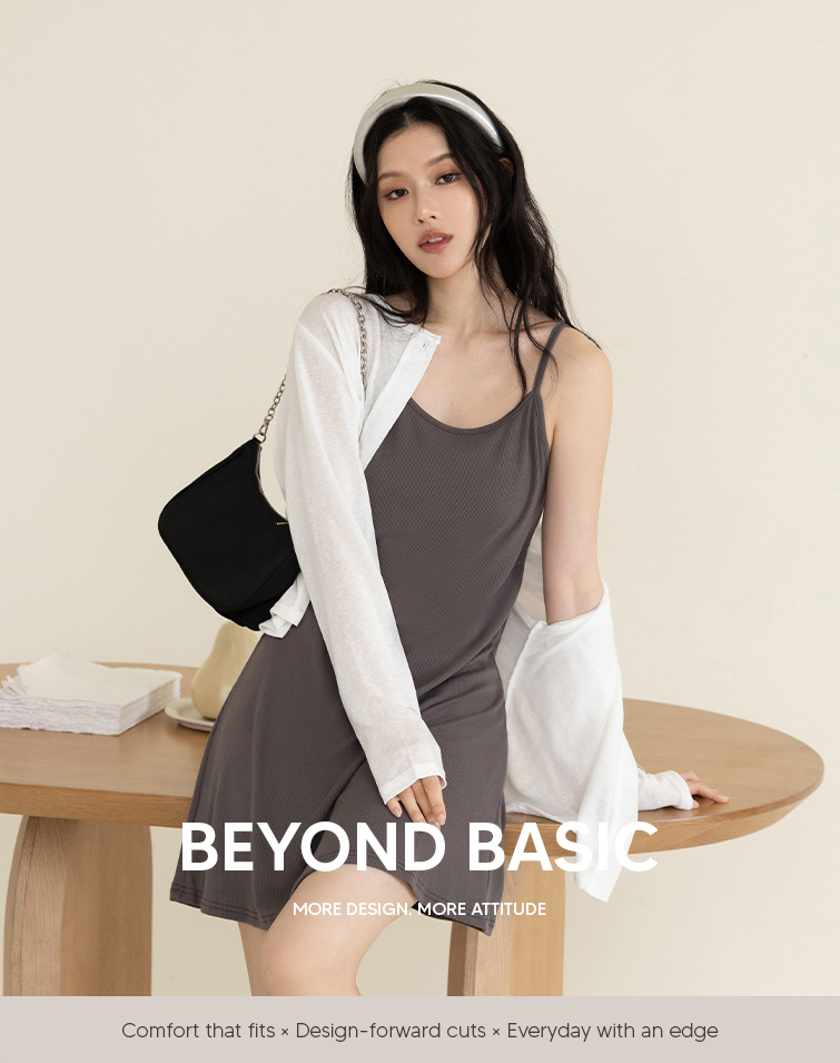 MIT SLIM RIBBED CAMI DRESS
