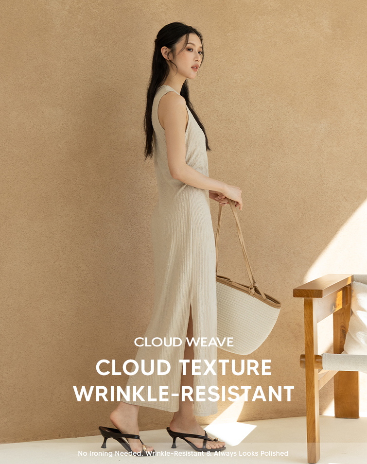 MIT CLOUD TEXTURE TANK DRESS