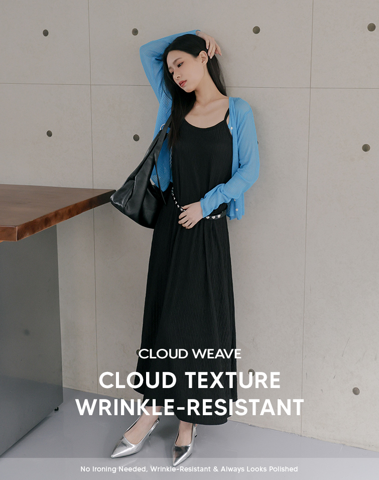MIT CLOUD TEXTURED MAXI DRESS