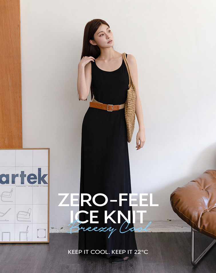 COOLING U-NECK MAXI DRESS