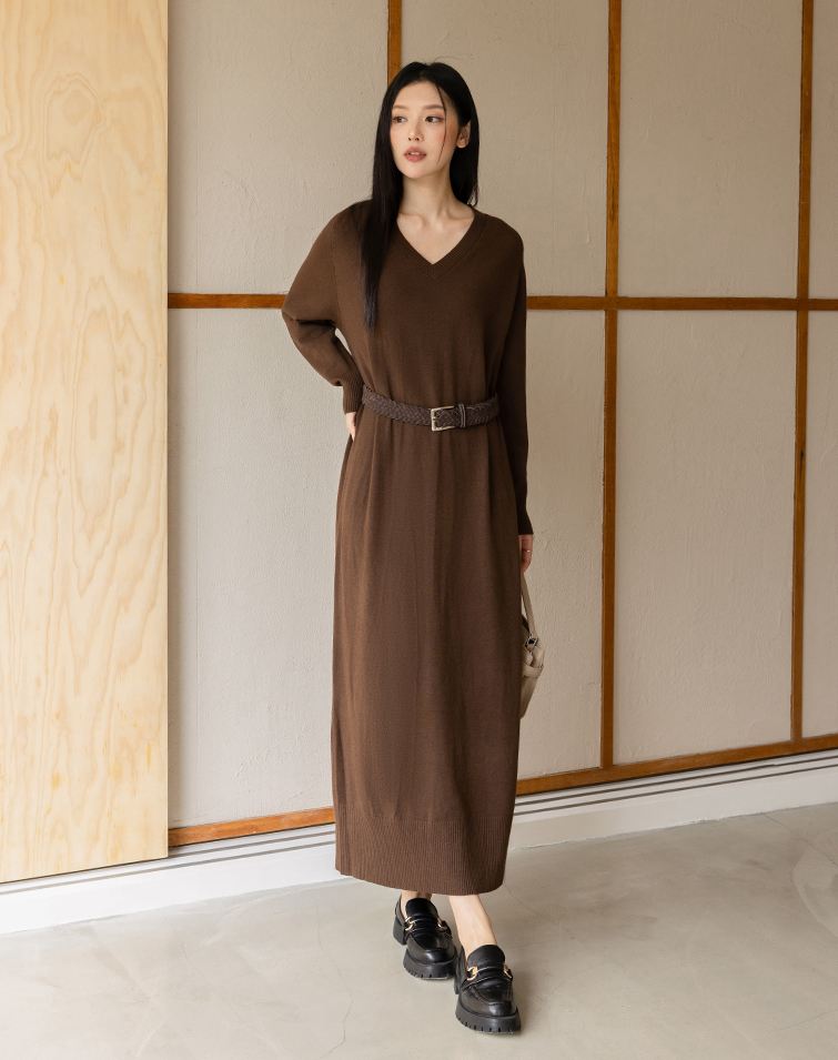 ELEGANT SLIMMING V-NECK DRESS