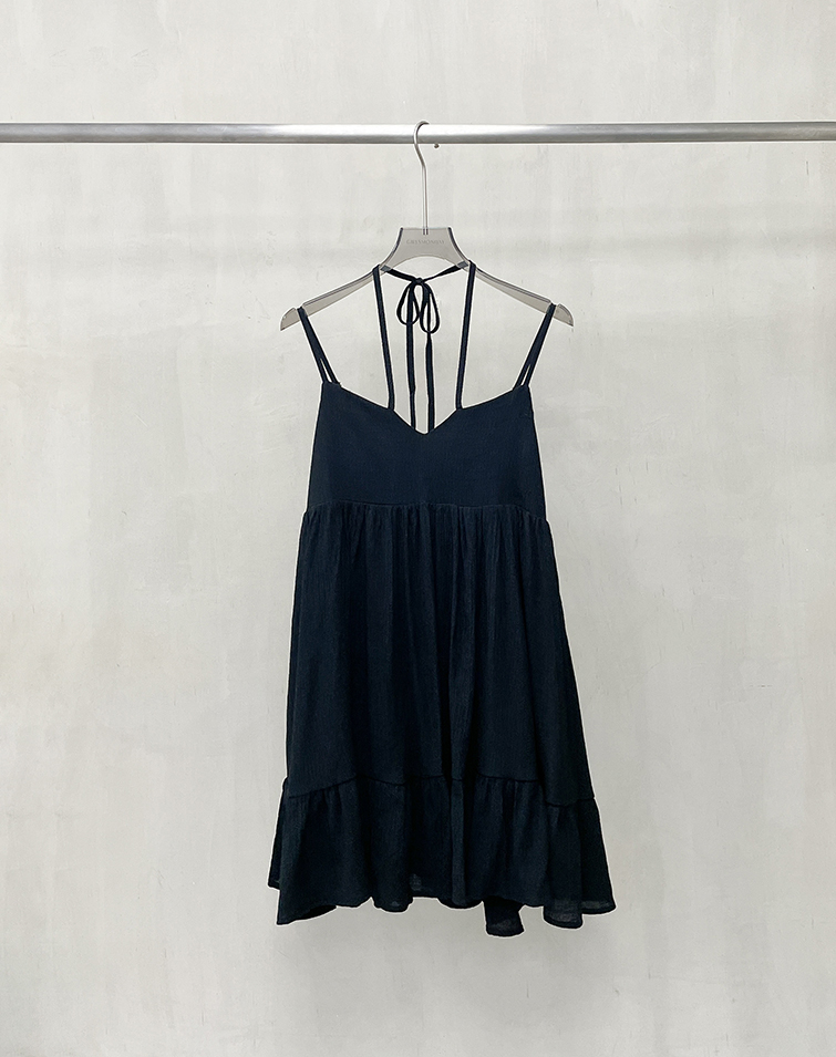 PURE CROSS STRAP MINI DRESS