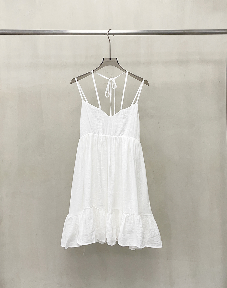PURE CROSS STRAP MINI DRESS