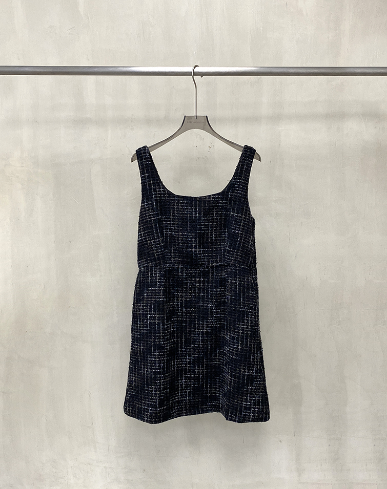 TEXTURED TWEED BLEND KNIT DRESS