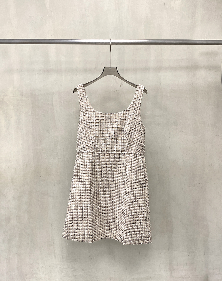 TEXTURED TWEED BLEND KNIT DRESS