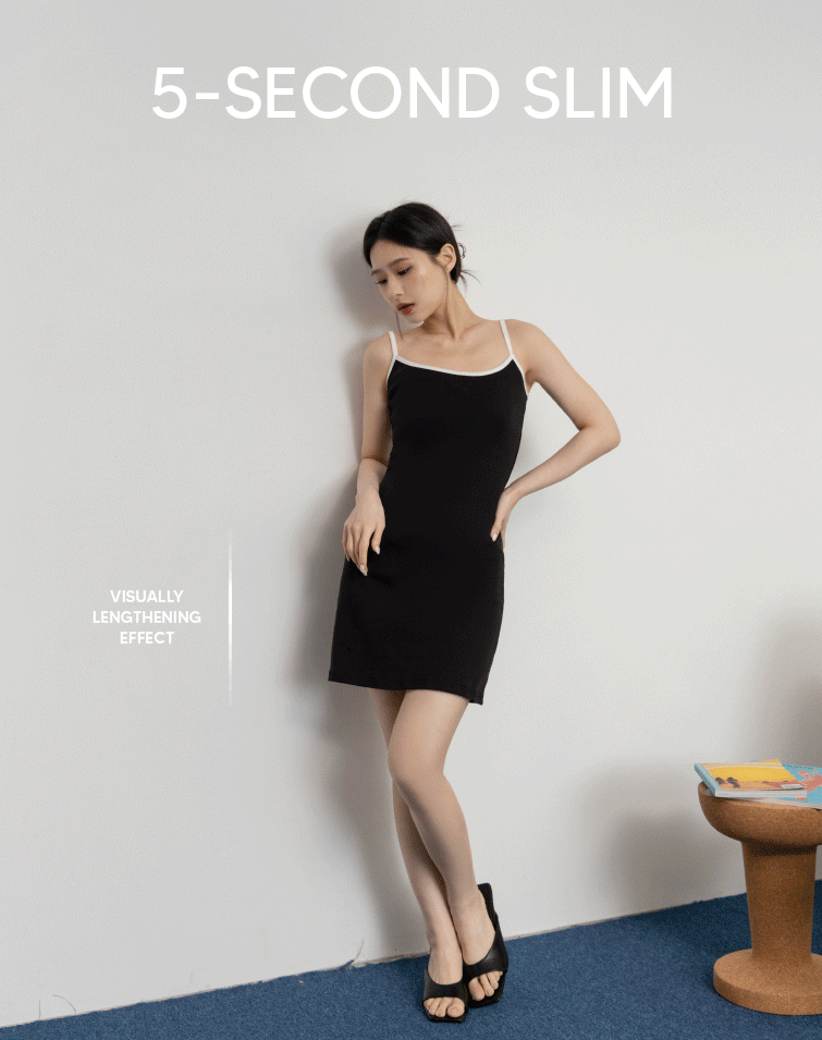 MIT CHIC CONTRAST-TRIM CINCHED-WAIST SHORT DRESS