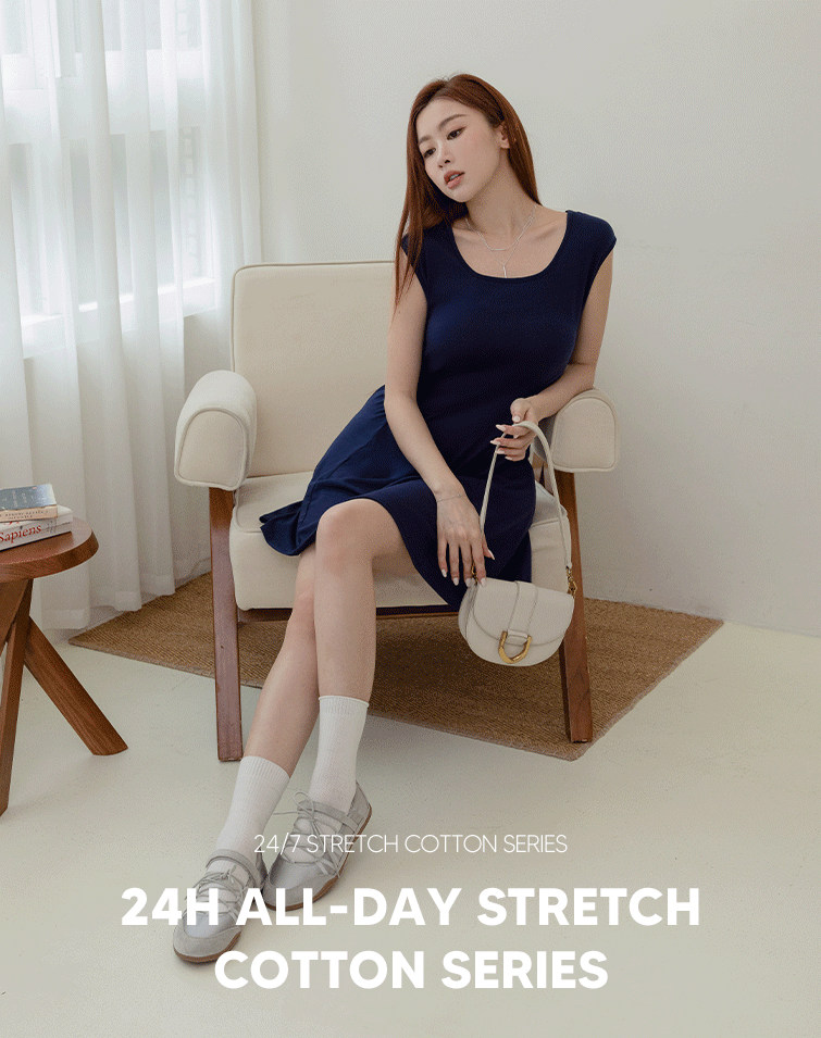 MIT SLIM RIBBED SLEEVELESS MINI DRESS