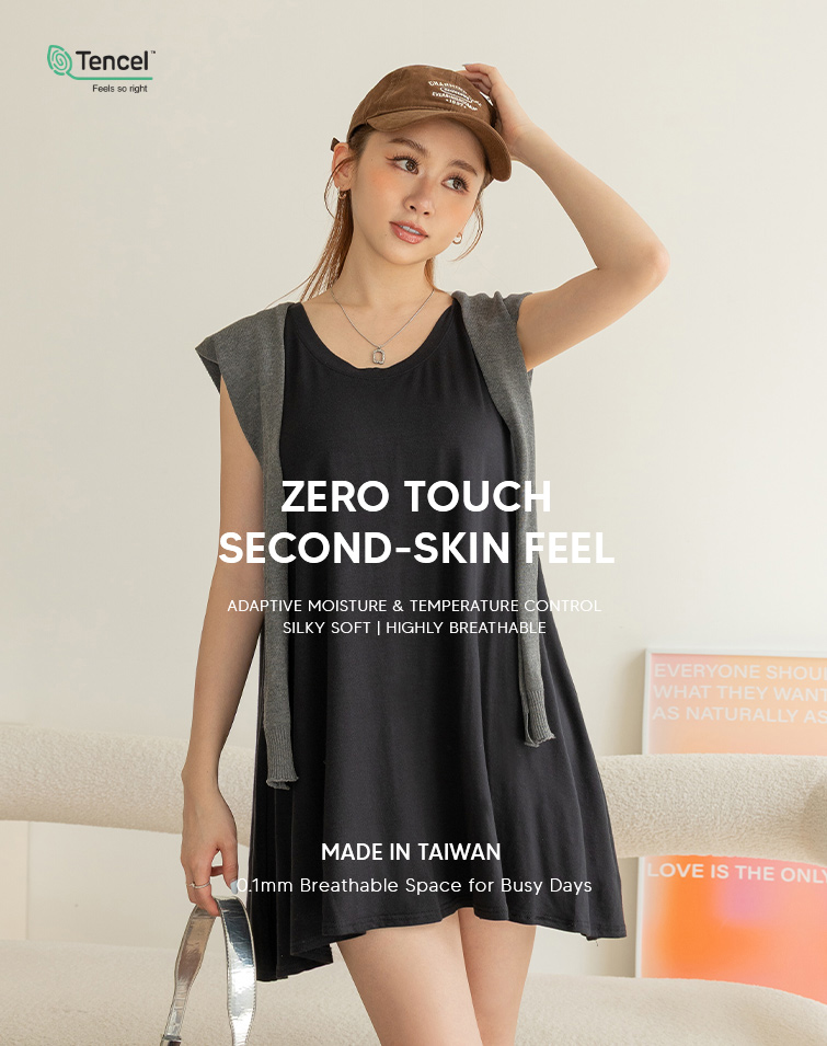 MIT COOLING FLARED MINI DRESS