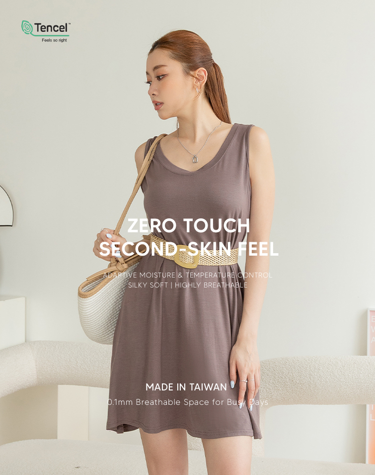 MIT COOLING FLARED MINI DRESS