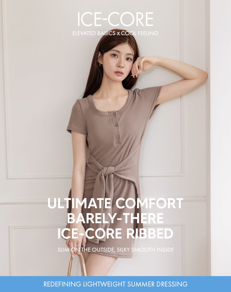 MIT HALF-ZIP WAIST-FIT MINI DRESS