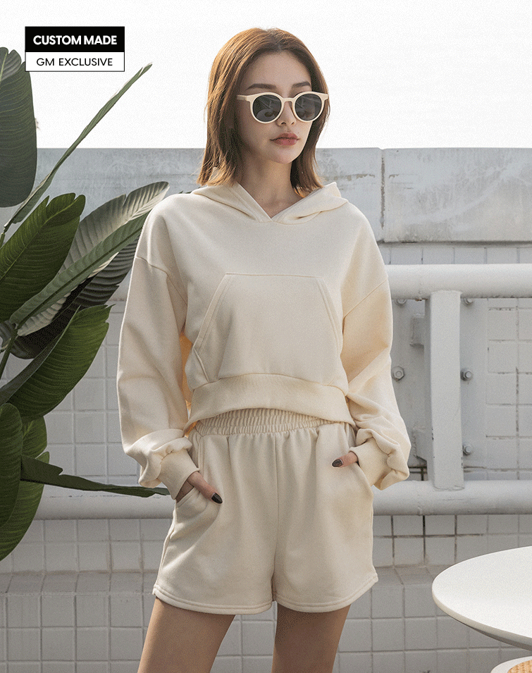 MIT CASUAL EMBROIDERED HOODED CO-ORD SET