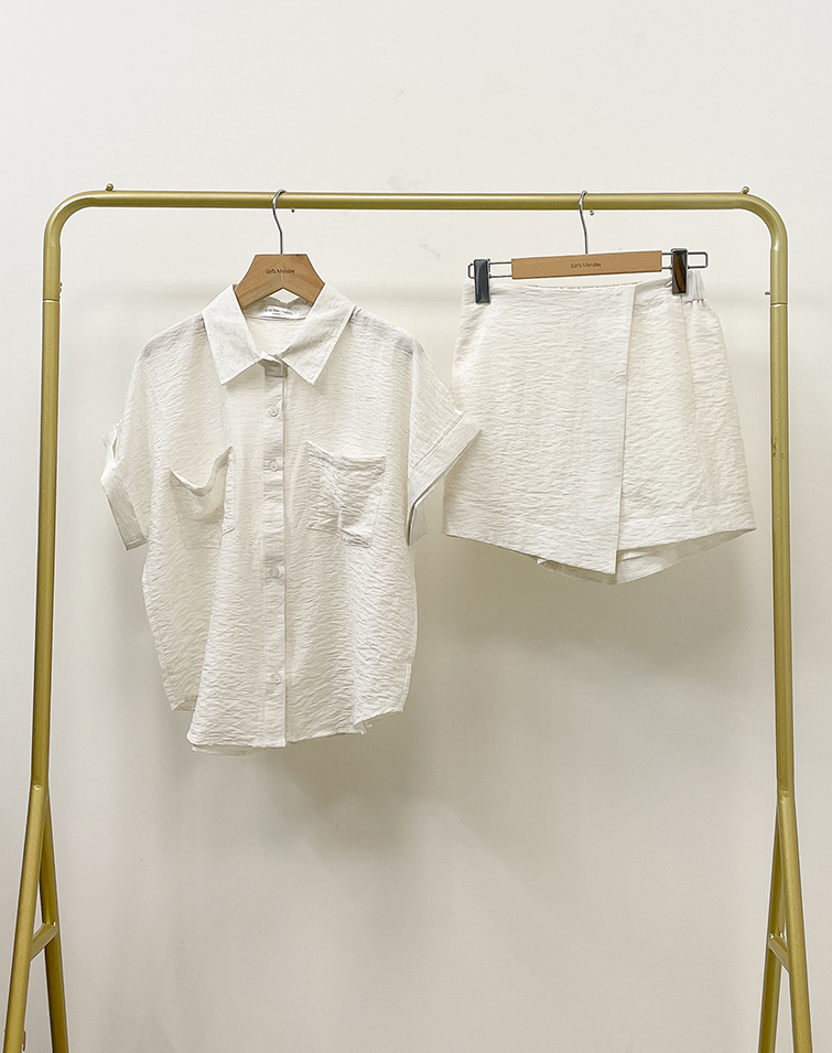 FRESH COLLAR SHORT-SLEEVE SET
