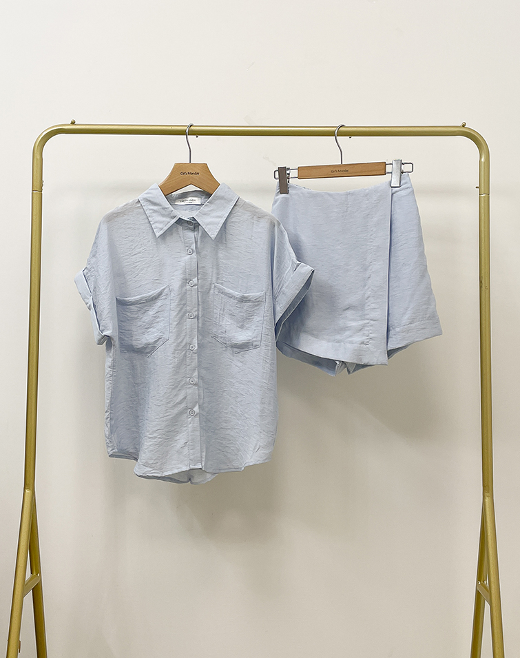 FRESH COLLAR SHORT-SLEEVE SET