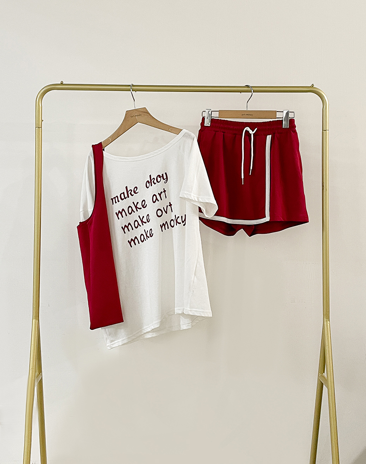 TRENDY COLOR-BLOCK LETTER PRINT SET
