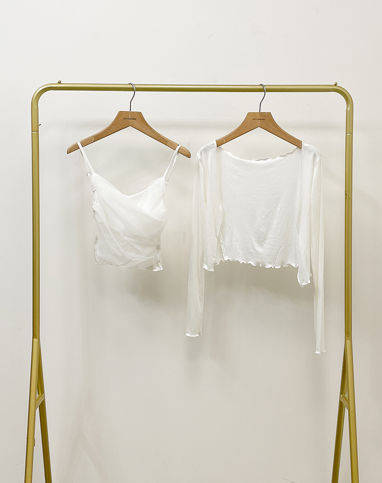 FLOWY RUFFLE EDGE CAMI SET
