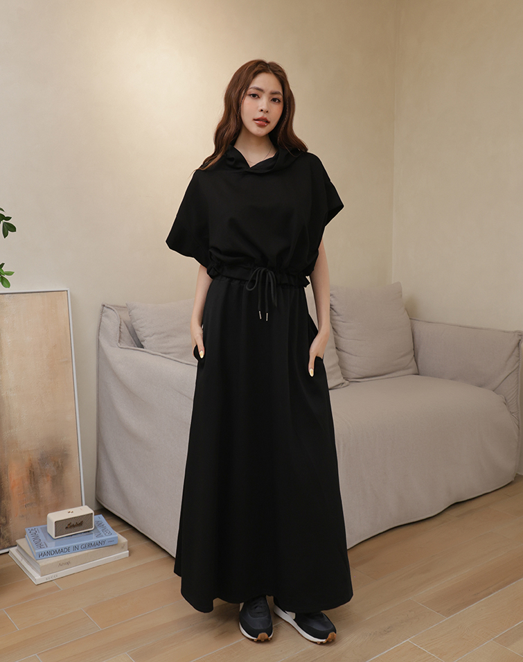 FEATHERLIGHT  COTTON HOODED LONG SKIRT SET