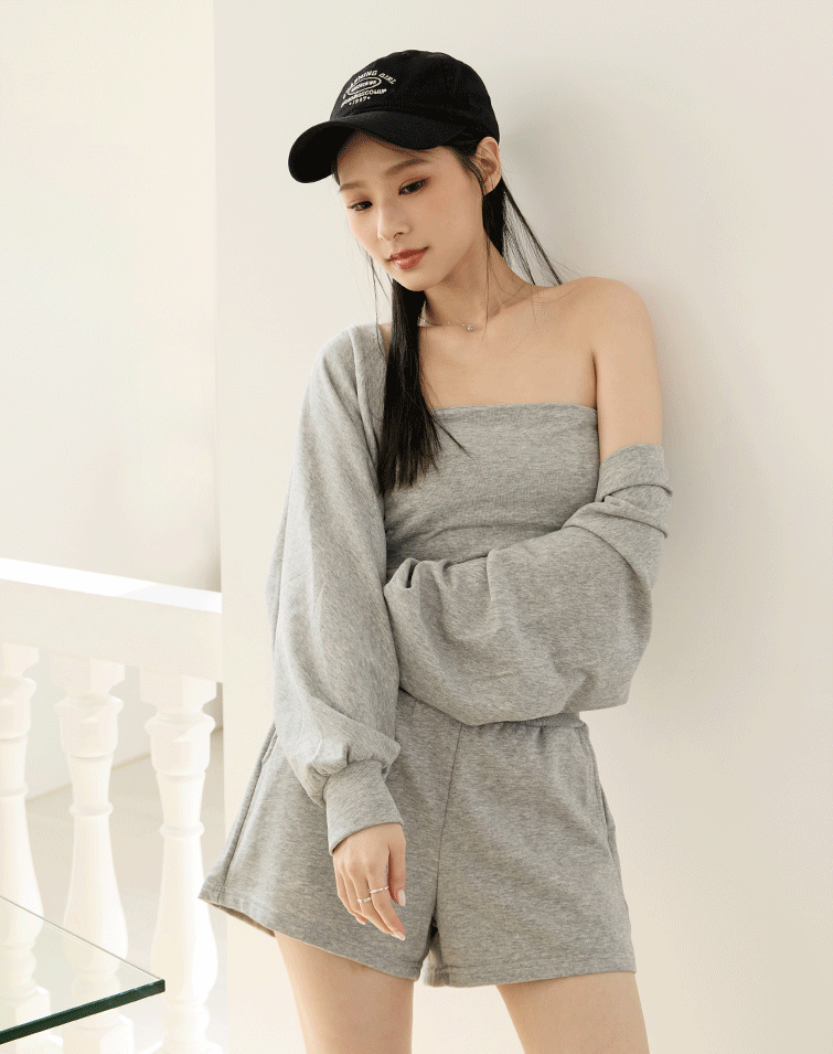CASUAL SIMPLE BRA TOP SET