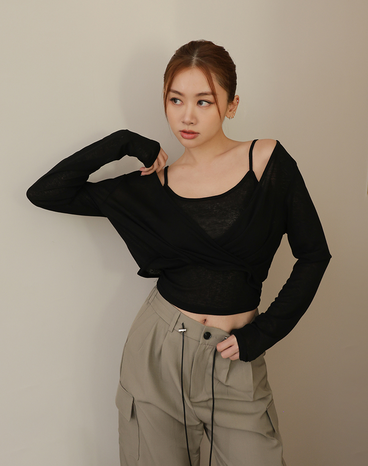 MINIMALIST KNOT-TIED TWO-PIECE TOP