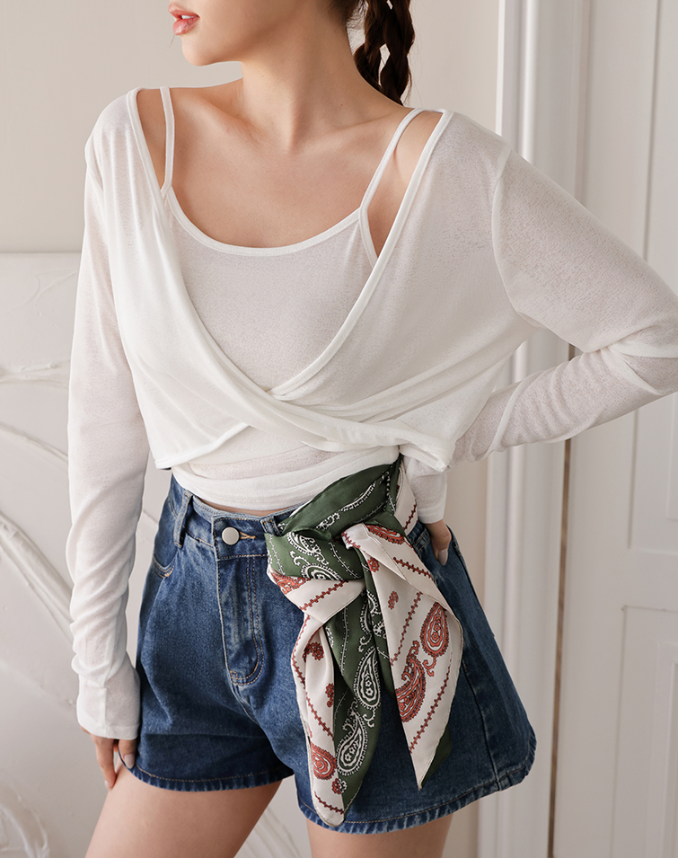 MINIMALIST KNOT-TIED TWO-PIECE TOP