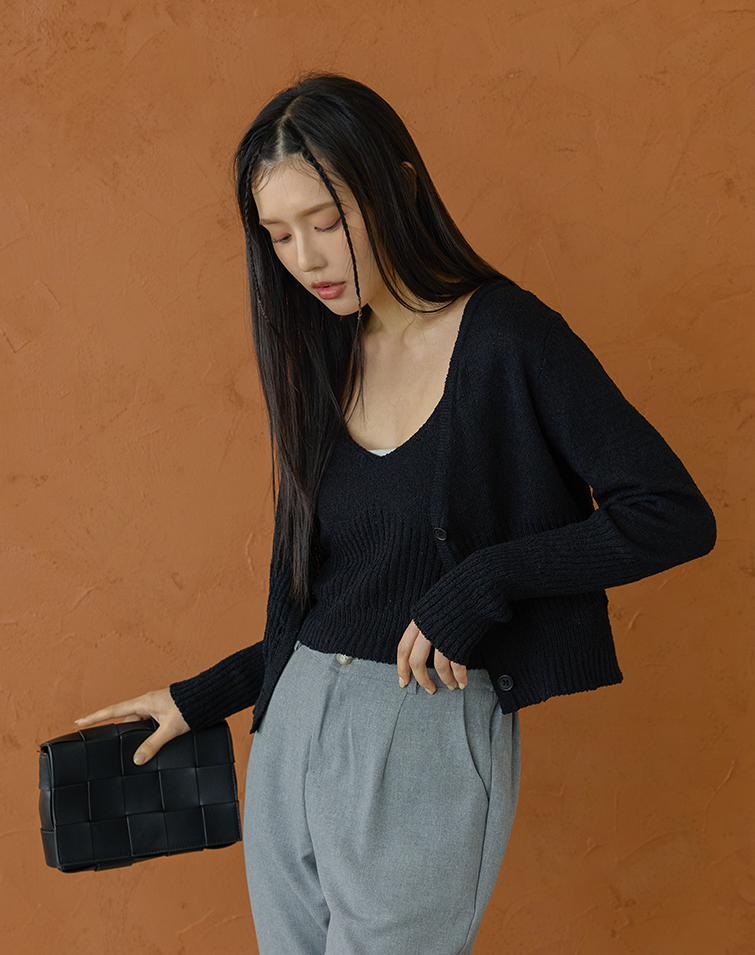 SOFT MIST TEXTURED KNIT SET