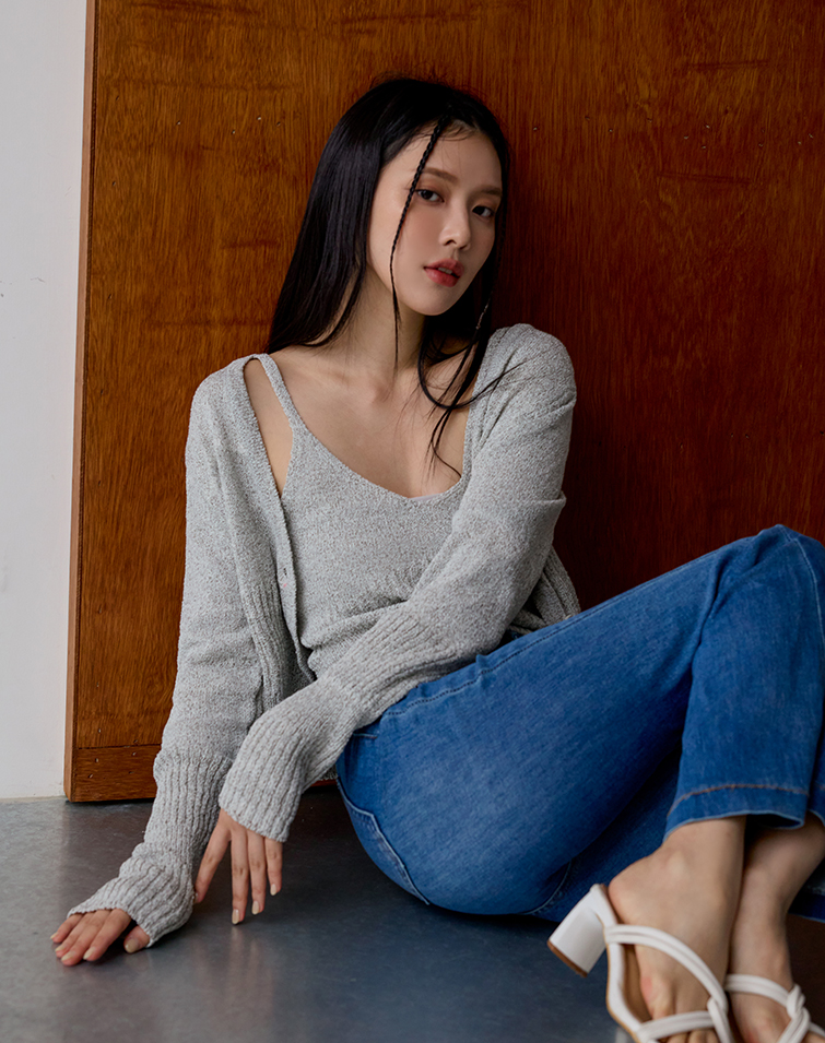 SOFT MIST TEXTURED KNIT SET