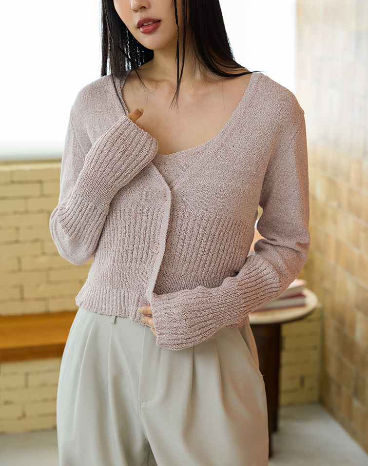SOFT MIST TEXTURED KNIT SET