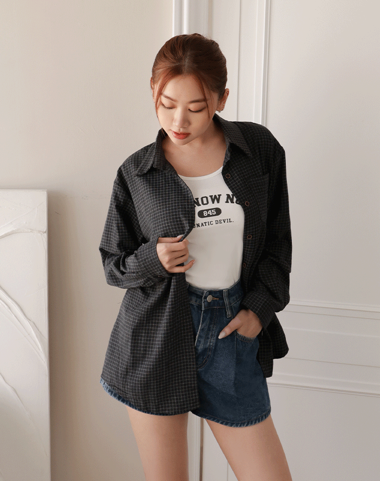 CASUAL PLAID SHIRT SET