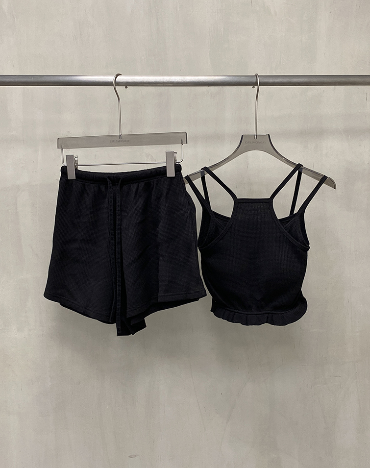 RUFFLE WAFFLE BRA SET