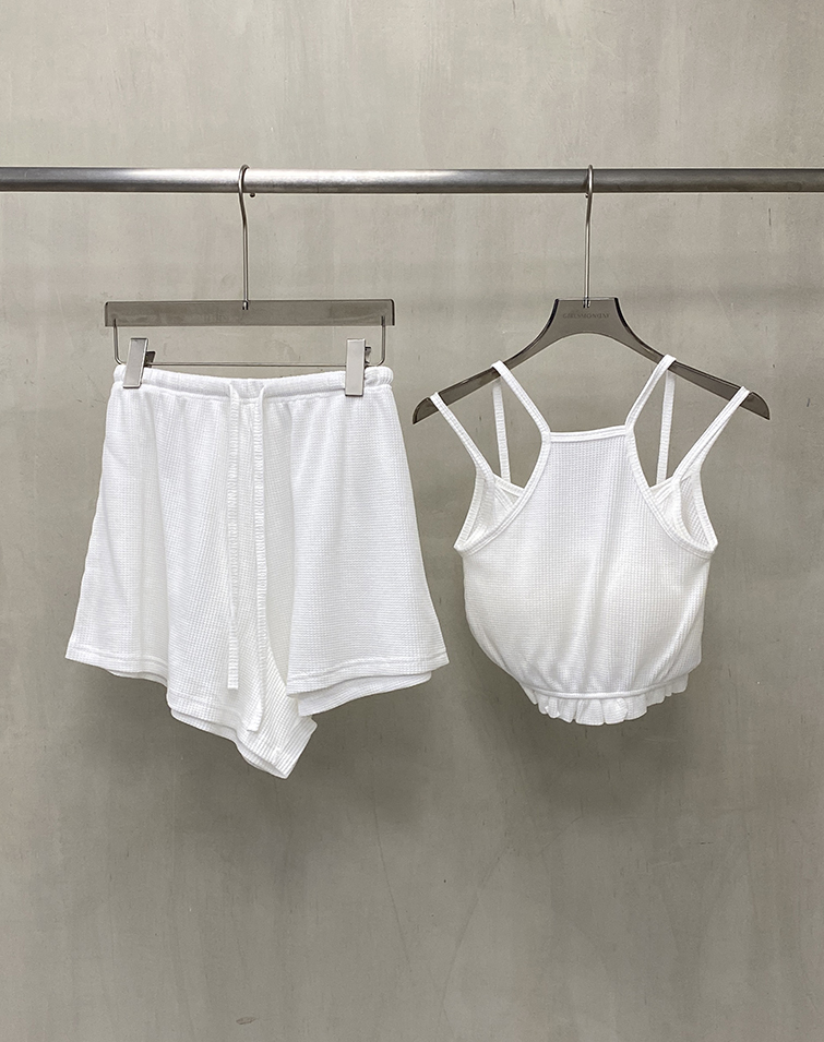 RUFFLE WAFFLE BRA SET